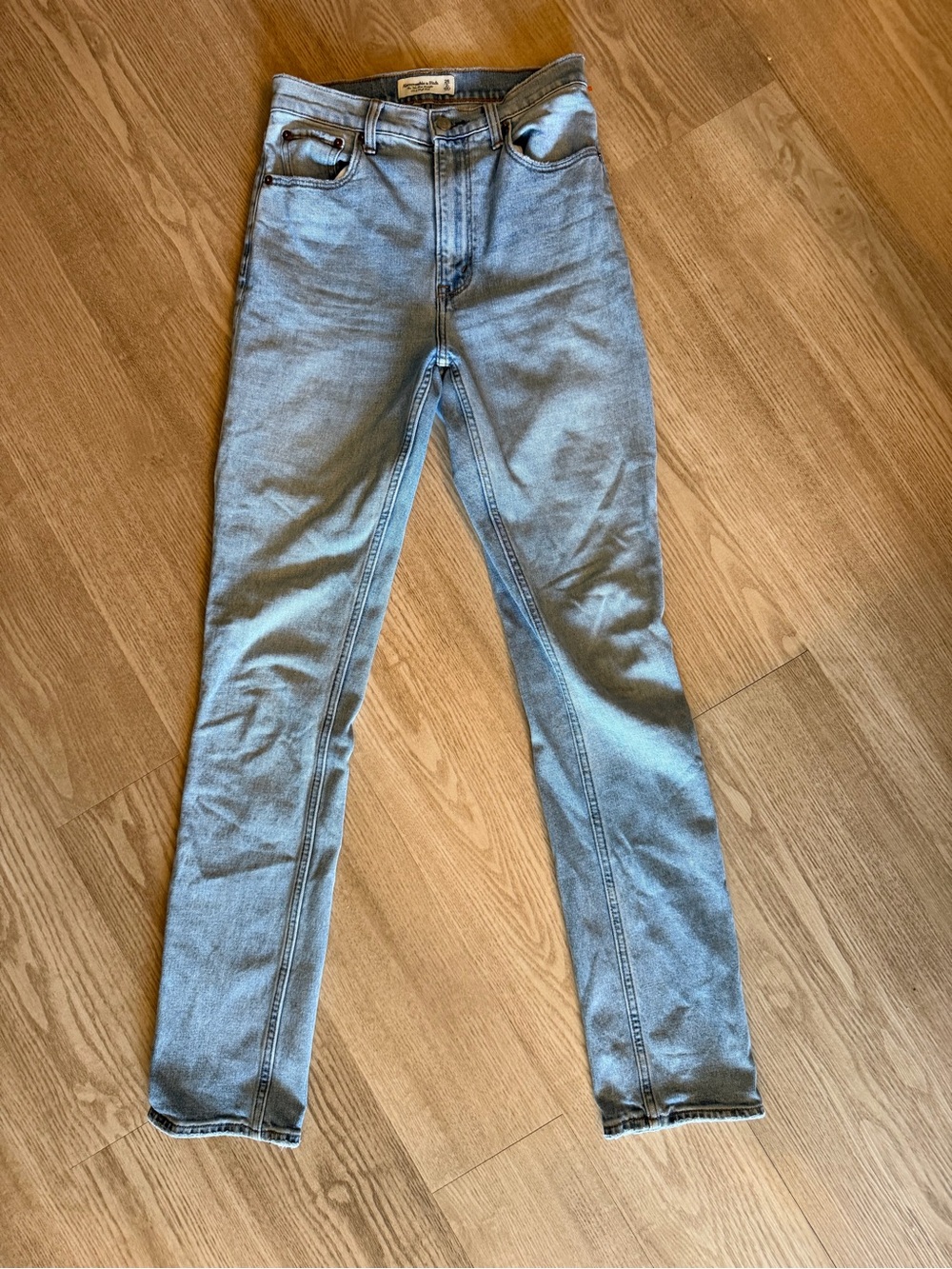 Abercrombie & Fitch Light Blue High-Rise Slim Jeans